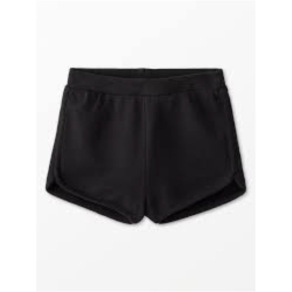 Hanna Andersson Girls French Terry Dolphin Shorts Black 6-7 120 pull on